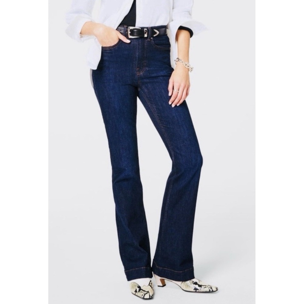 NWT SPANX ReDefine Lycra Flare Jeans Bennet Wash Plus Size 20W Sculpt High Rise